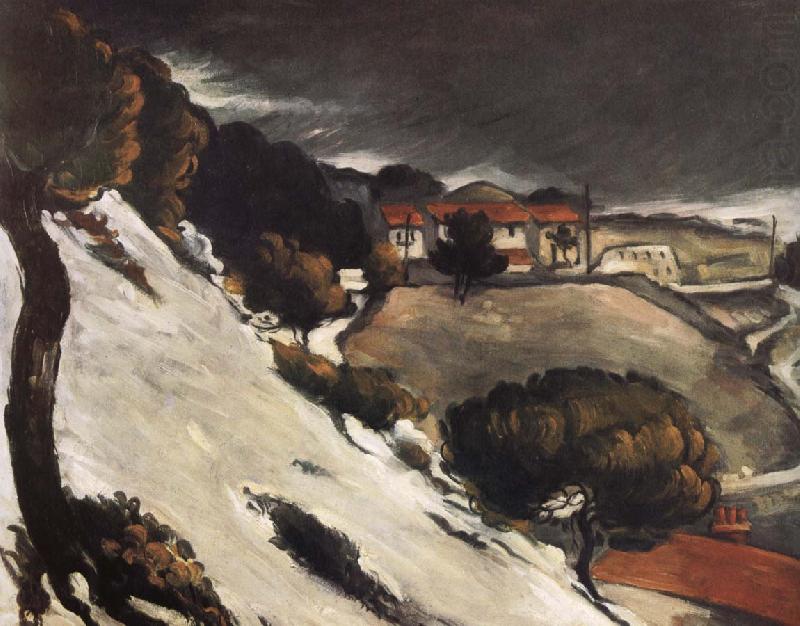 Paul Cezanne snow oil painting picture